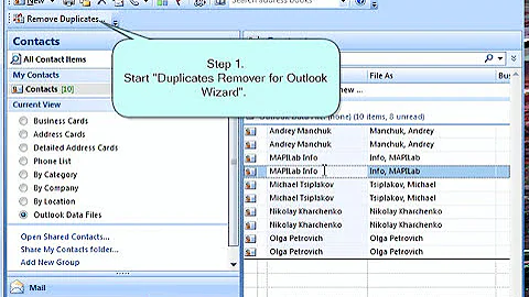 Remove duplicate contacts in Outlook