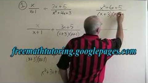 Add and Subtract Algebraic Fractions