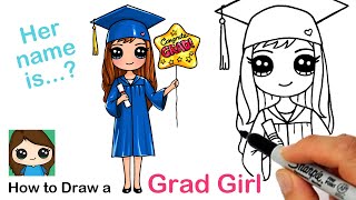 How to Draw a Cute Girl Graduate 🎓| Congrats Grad! screenshot 5