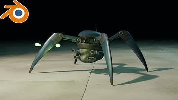 Animating a Mechanical Spider Robot in blender 3d