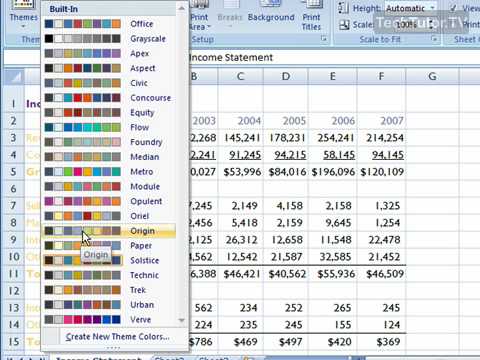 Create New Theme Colors in Excel 2007 - YouTube