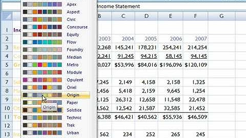 Create New Theme Colors in Excel 2007