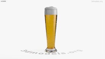 Paulaner Wheat Beer Glass 3D model by 3DModels.org