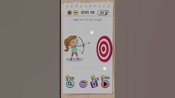 Brain Test Level 119 ( Help her hit the target )