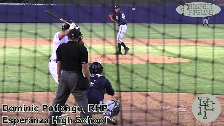 Dominic Potlongo Prospect Video, RHP, Esperanza High School Class of 2015