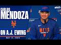 Carlos Mendoza on A.J. Ewing's promotion to the Mets: 'He can help you win baseball games.'