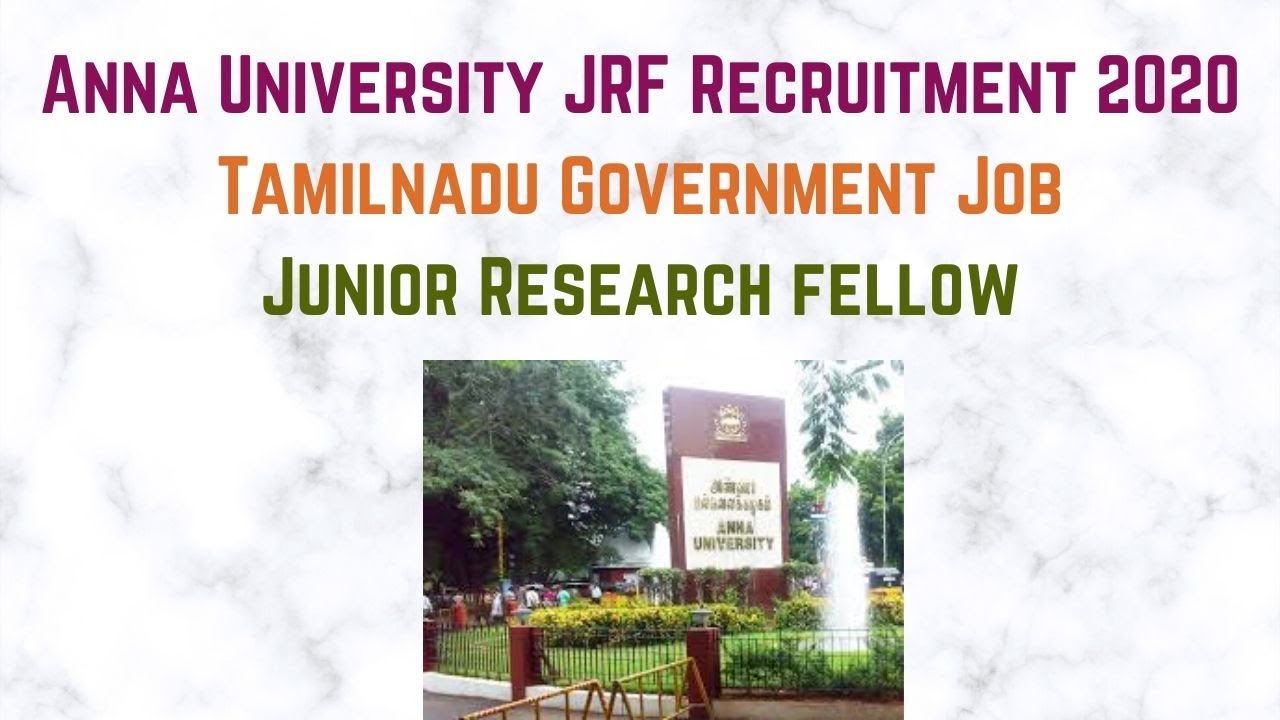 junior research fellow jobs in tamilnadu
