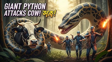 2025Heroic Rescue Team Saves Cow From Giant Python Attack! 🐄🐍