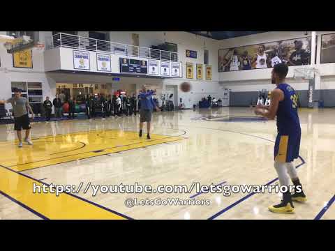 Stephen Curry makes 93 (94?) of 100 (26 in a row straight) 3s at Warriors practice b4 LAC, Feb 2018