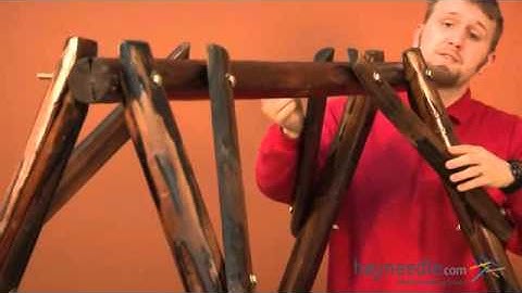ASSEMBLY VIDEO Rustic Torched Log Porch Swing and A-Frame Set