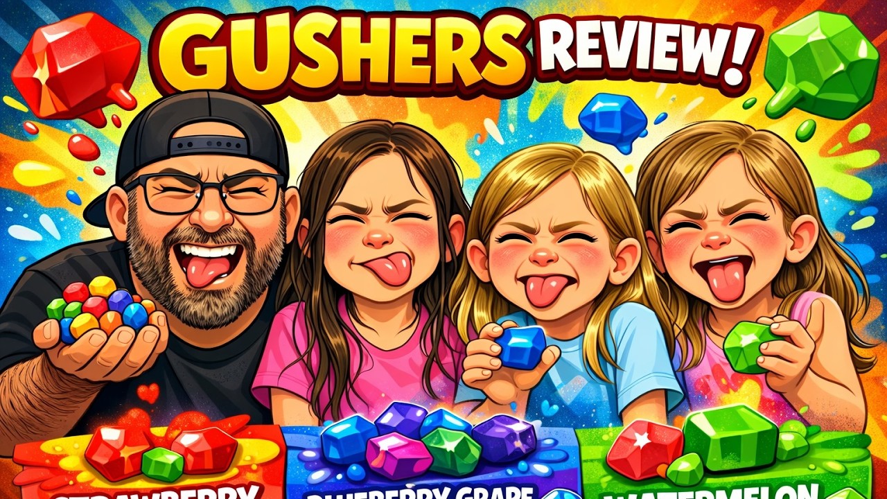 NEW GUSHERS Taste Test! 😱 SO SOUR?! Watermelon, Blue Raspberry & MORE!