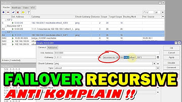 Tutorial Mikrotik Failover Recursive 2 ISP: Otomatis Berpindah Route Saat Ping RTO