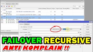 Mikrotik Failover Recursive 2 Isp Tutorial Automatically Switch Routes When Pinging Rto