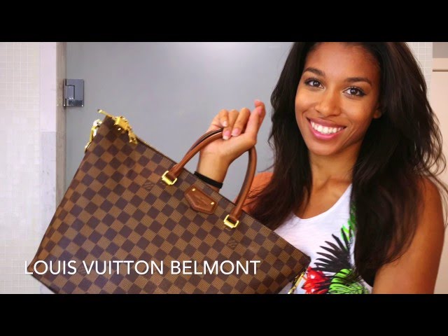 Louis Vuitton Belmont Damier Ebene Shoulder Bag Brown