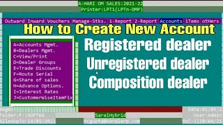 How to Create New Account In Saral Software| Registered Party ,Un-registered Party Composition Party screenshot 1