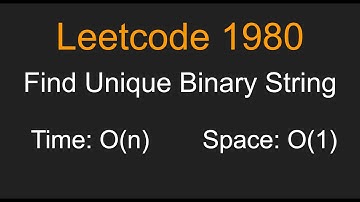 Find Unique Binary String - Leetcode 1980 - Python