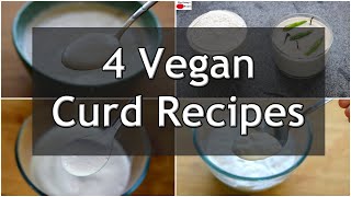 4 Vegan Curd Recipes  Dairy Free Curd  Homemade Vegan Yogurt Recipes | Skinny Recipes