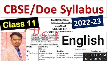 english syllabus class 11 cbse/doe 2022-23 | class 11th english syllabus 2022-23 // class 11th engli