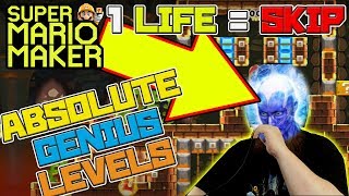 HARDEST SMM CHALLENGE [2] - Super Mario Maker - 1 LIFE = SKIP CHALLENGE WITH OSHIKOROSU! screenshot 4