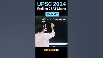 UPSC Prelims 2024 CSAT Maths tricks and pyq solution #upsc #csat #maths #pyq #shorts