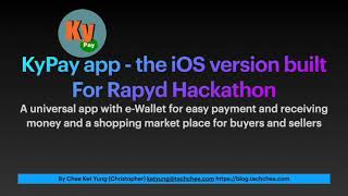 KyPay app - built for the Rapyd Hackathon - a universal app with eWallet and shopping market place