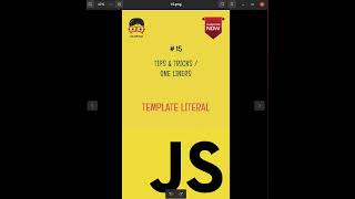 JS TIPS & TRICKS / ONE LINERS #15 #shorts - Template Literal