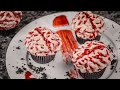 Spooky BRAIN CUPCAKES for Halloween | chocolate cupcakes with cream cheese frosting recipe