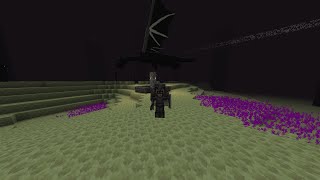 Minecraft Ender Dragon Battle But with Netherite Armor and Tools Only