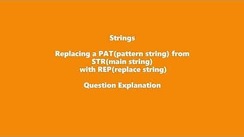 String - String Question | Replacing a  pattern string from a main string with a replace string