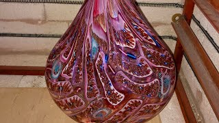 Vase with Rectangular Murrine  Glass Blowing