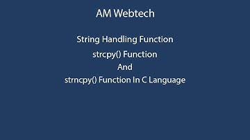 strcpy in c | strncpy in c |  strcoy & strncpy functions in c language | c programming | LEC #48