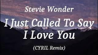 Stevie Wonder - I Just Called To Say I Love You (CYRIL Remix), (lyrics)