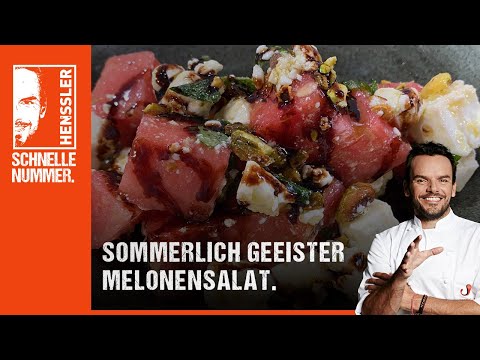 Schnelles sommerliches geeistes Wassermelonensalat-Rezept von Steffen Henssler