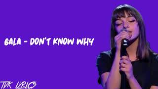 Gala - Don't Know Why (Norah Jones) | Lyrics | Blind Auditions | The Voice Kids Vlaanderen 2020