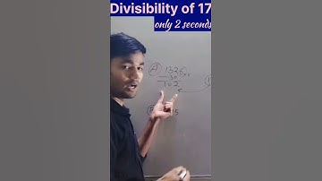Divisibility rule of 17 only 2 seconds ✌️#shorts #short #youtubeshorts
