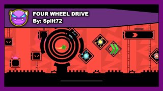 [DEMON LEVEL] Geometry Dash - FOUR WHEEL DRIVE by Split72 100% Complete