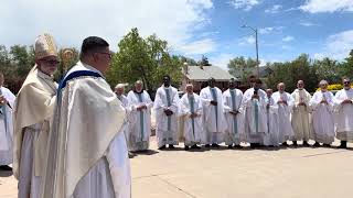 June 13, 2026 - priests singing to Fr. Luciano after his ordination in Gallup, NM