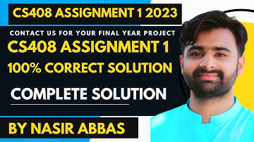 CS408 Assignment 1 2023 | CS408 Assignment 1 100% Correct Solution By VUBWN | CS408 Assignment 1