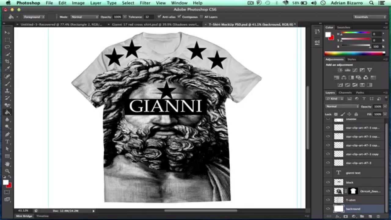 How to design t shirts on photoshop