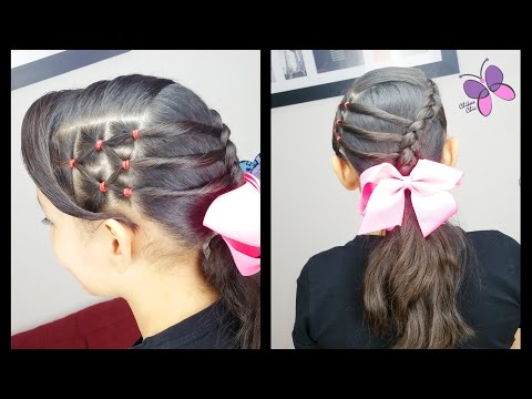 Repeat Criss Cross Accented Ponytail Hairstyles For School