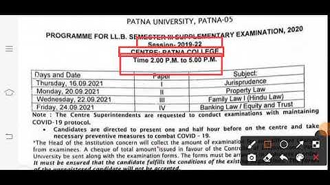 Patna University|Latest Update|LLB Semester -3 Update|Schedule & Guidelines for Exams|