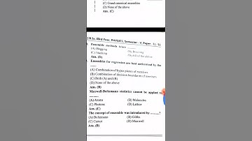 Classic Mechanics And  Statistical Mechanics MCQS ||💯 Bsc 5th Semester  #dduexam #physicsguru part 3