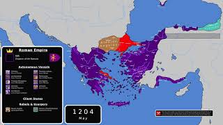 The Disintegration and Fall of the Roman Empire: Every Month (1180 - 1204)