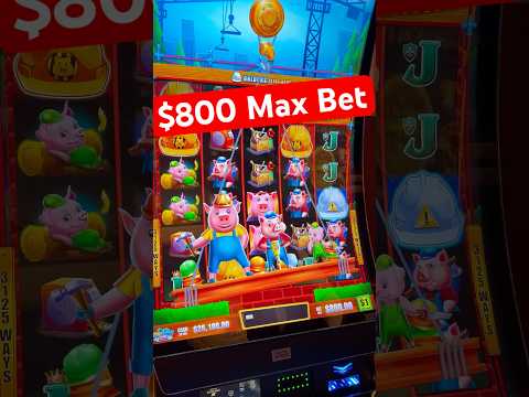 $800 Spin BONUS On Huff N Puff High Rise Slot #vegas #jackpot #slots
