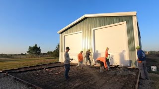 How We Poured a 20x30 Concrete Approach using the Putzmeister WB 1005 !
