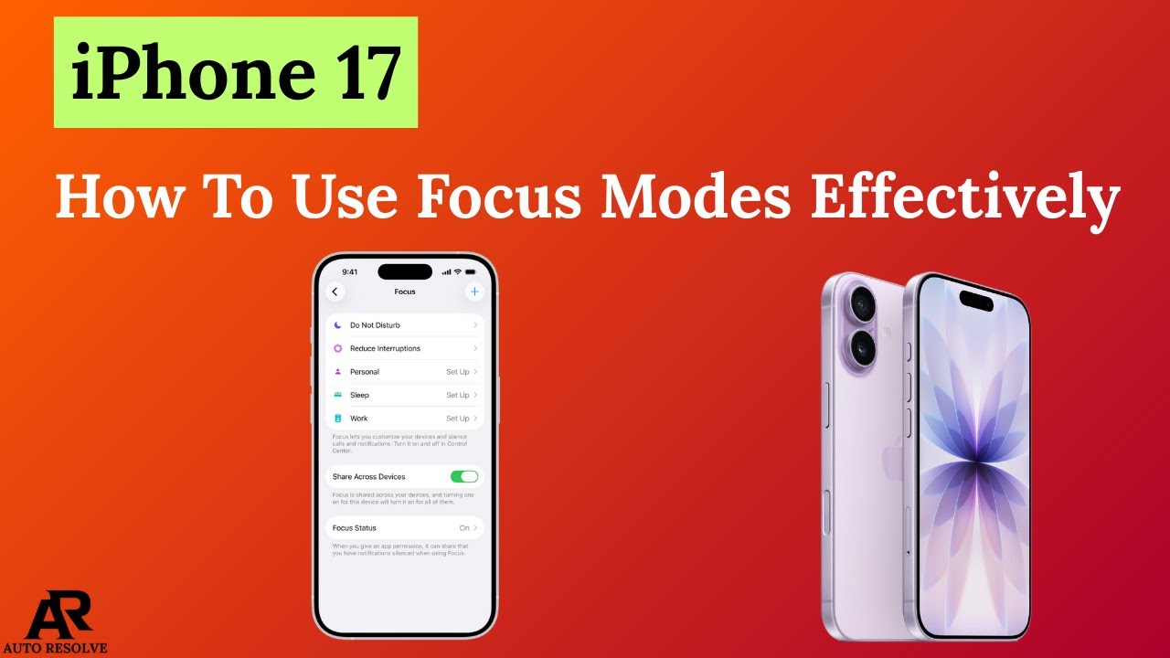 Iphone Modes How To Use Focus Modes Effectively on iPhone 17 - YouTube
