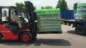 Unloading Mountain Dew Pallets With Forklift | Unloading Mountain Dew Pallets Onto a Truck