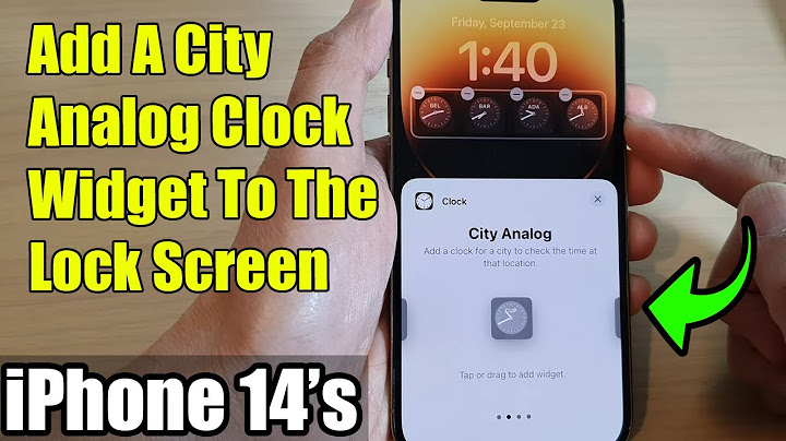 How to put analog clock on iphone lock screen