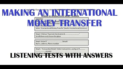 MAKING AN INTERNATIONAL MONEY TRANSFER listening test with answers