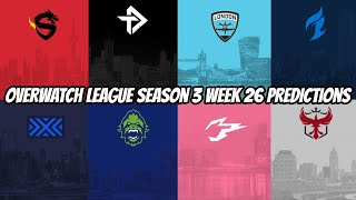 Overwatch League Season 3 Week 26 Predictions